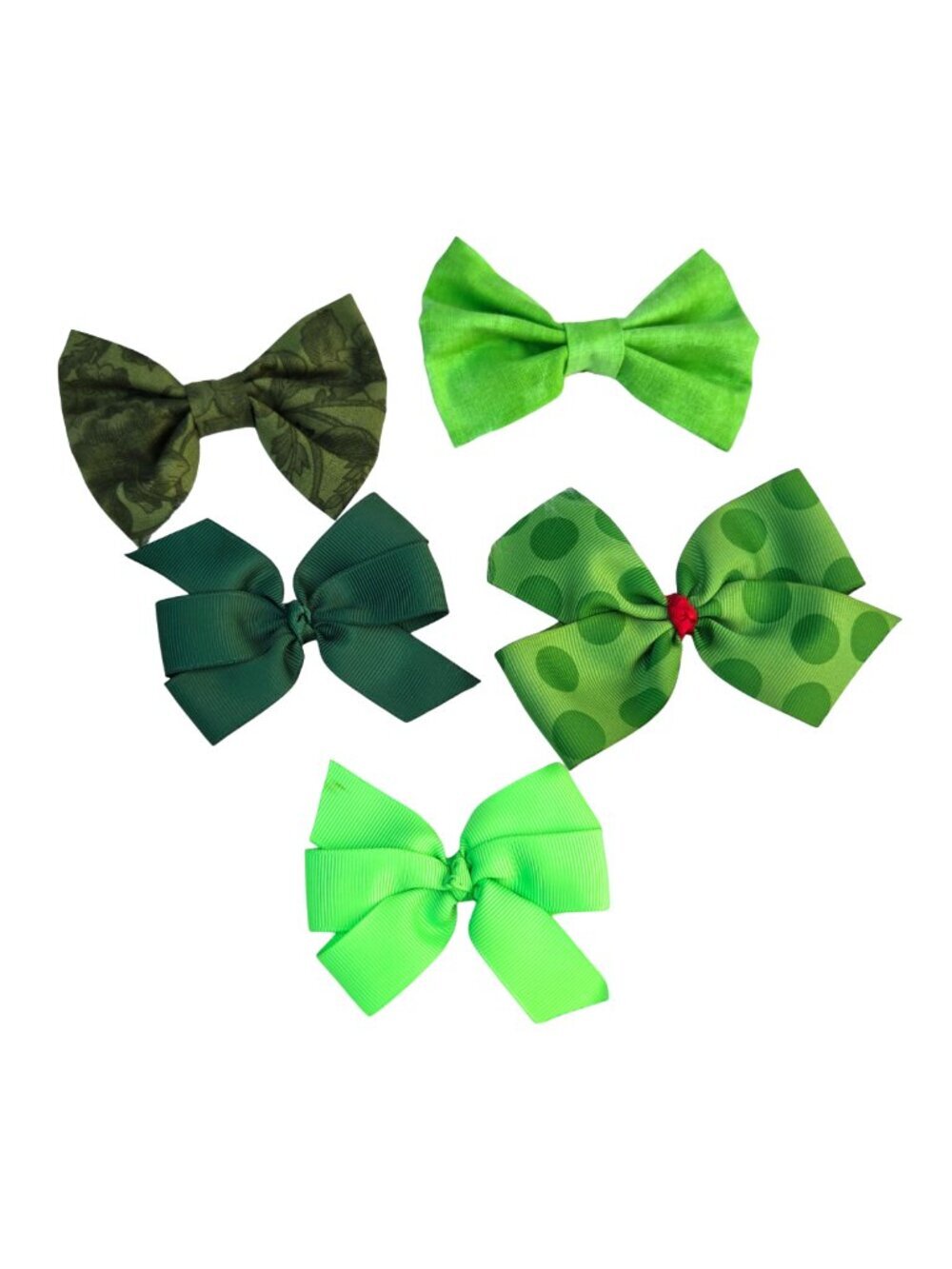 New Baby Girl Hair Bows – Set of 5 Clips, Soft & Stylish for Toddlers & Kids